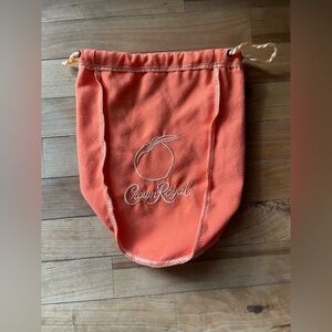 Crown Royal Orange Peach Drawstring Bag